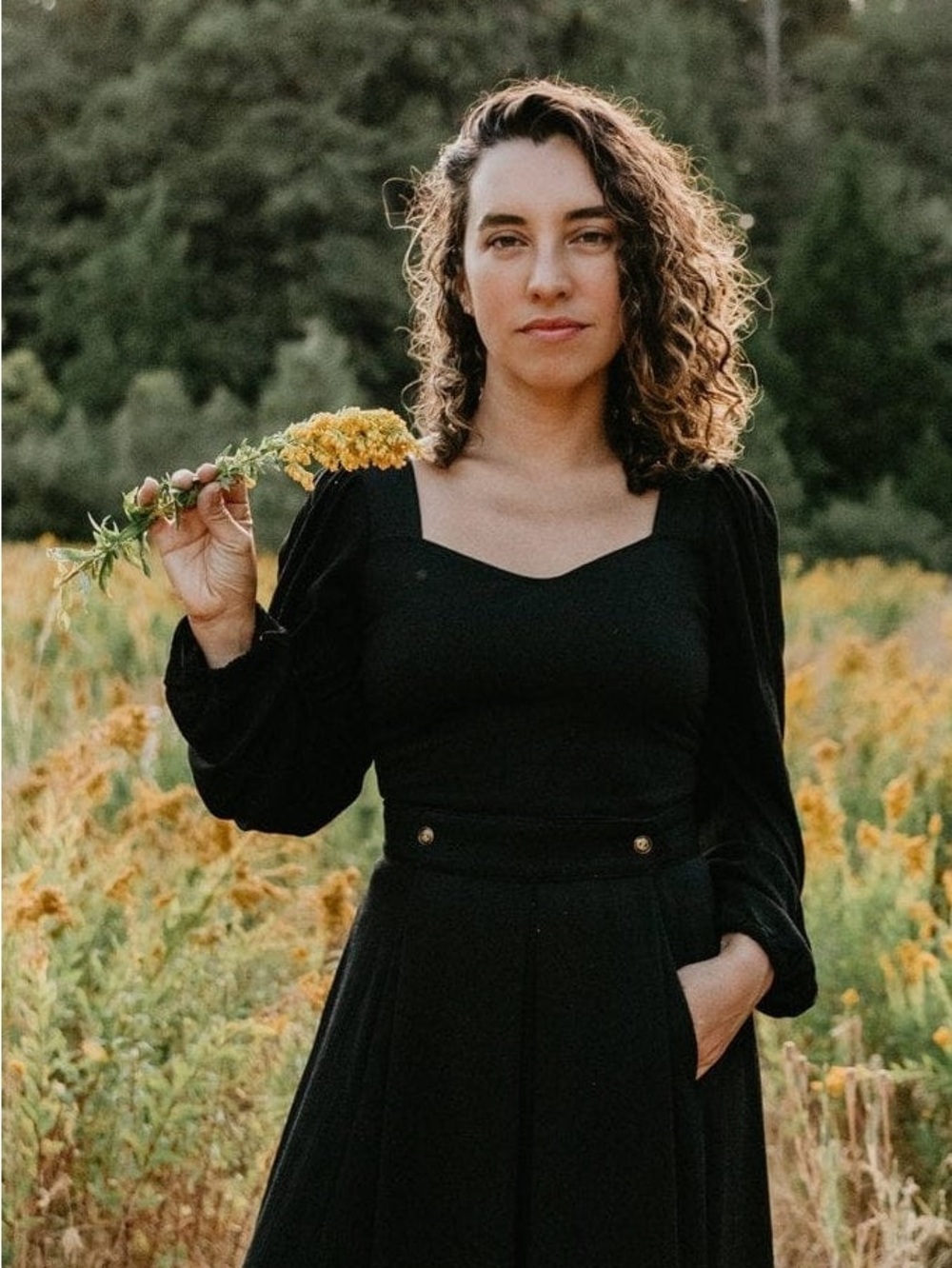 Field Day Elizabeth Top in Black on Black